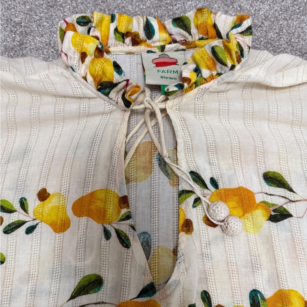Farm Rio - OFF-WHITE CASHEW SCARF COVERUP DRESS - size Small - EUC - Picture 4 of 16